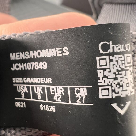 Chaco Mens Lowdown Sandals Size 9 Grey Strap Hiking Comfort Outdoor Athletic - Picture 13 of 13